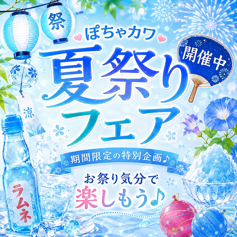 ぽちゃカワ夏祭りフェア開催中！